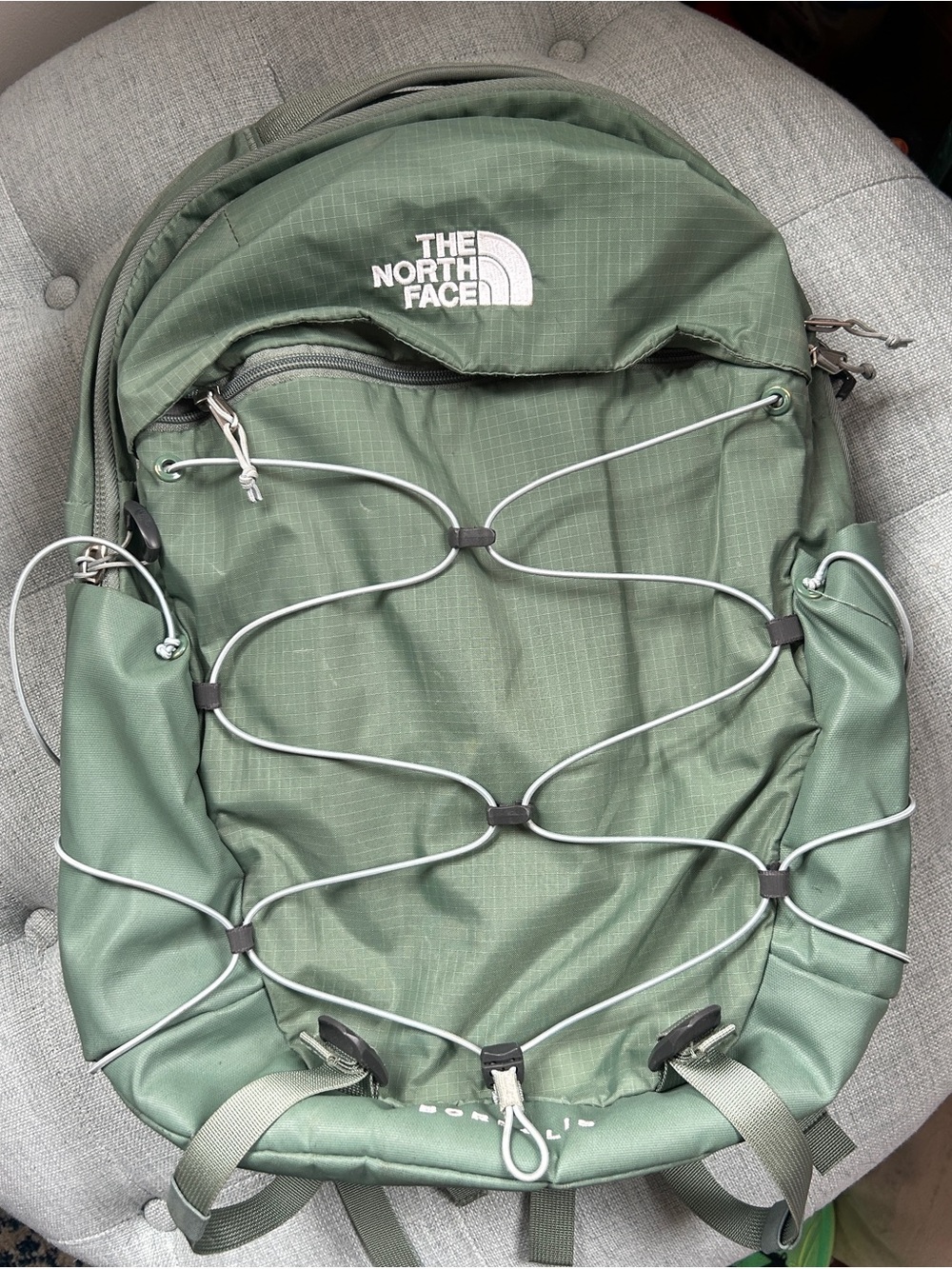The North Face Borealis FlexVent Backpack Sage Green Hiking Laptop Bag